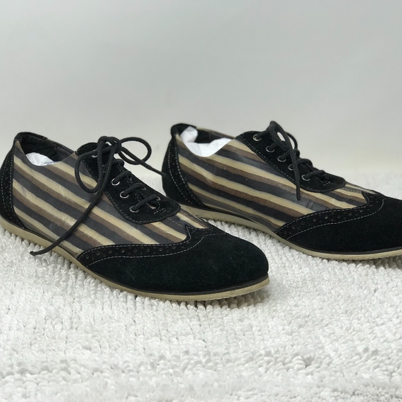 LACOSTE LOAFERS Oxfords Suede Wingtips Lace up 9 - Picture 4 of 8